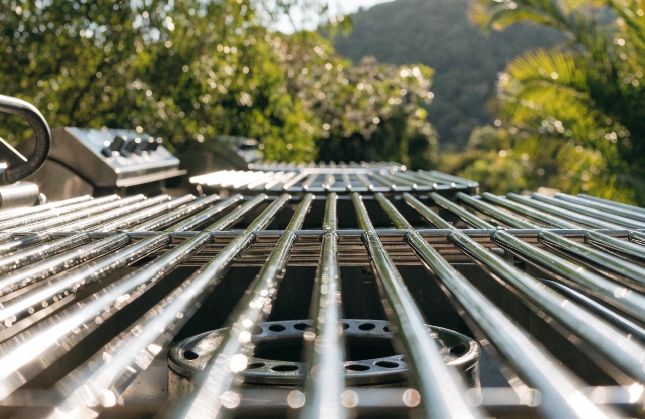a-close-up-view-of-clean-stainless-steel-bbq-grill Clean stainless steel BBQ grill grates after professional descaling and restoration service in Newcastle NSW