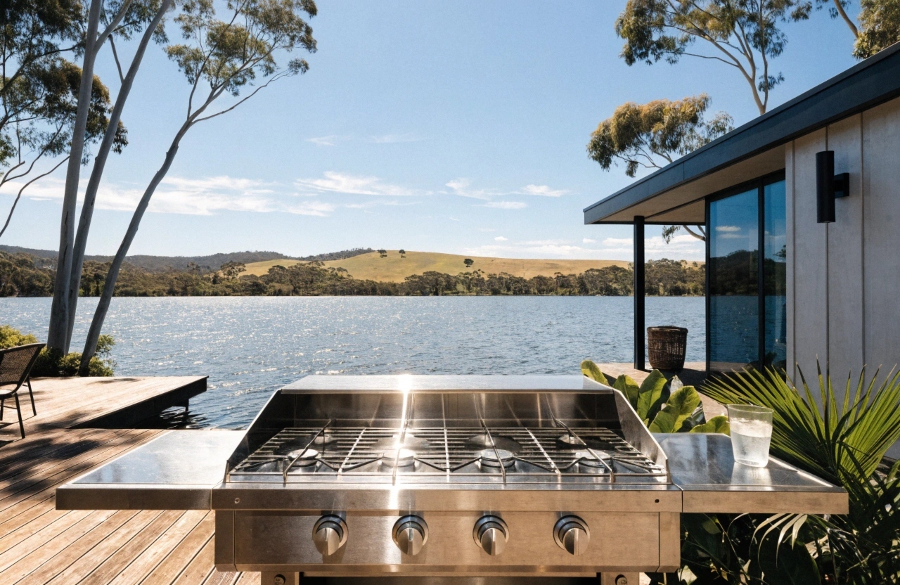 Freshly professionally cleaned gas BBQ at a Lake Macquarie home