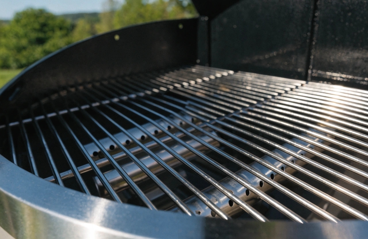 sparkling-clean-bbq-grill-grates-and-burner-tubes- Clean BBQ burner tubes and grill grates after professional deep cleaning service in Newcastle